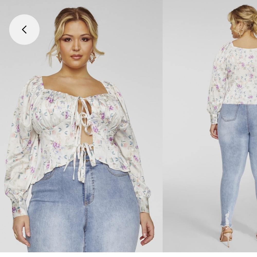 Fashion to Figure cute tie in front top
